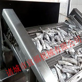 电加热油水混合炸鱼流水线